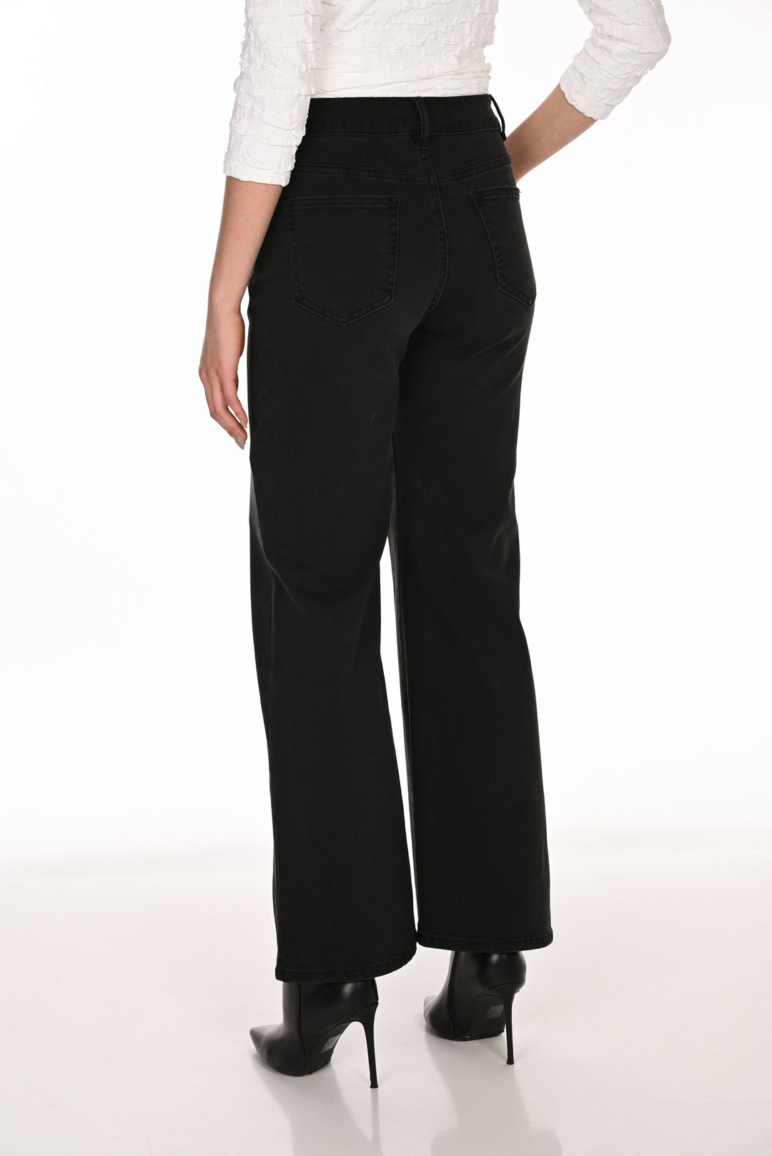 Wide Leg Denim Trousers