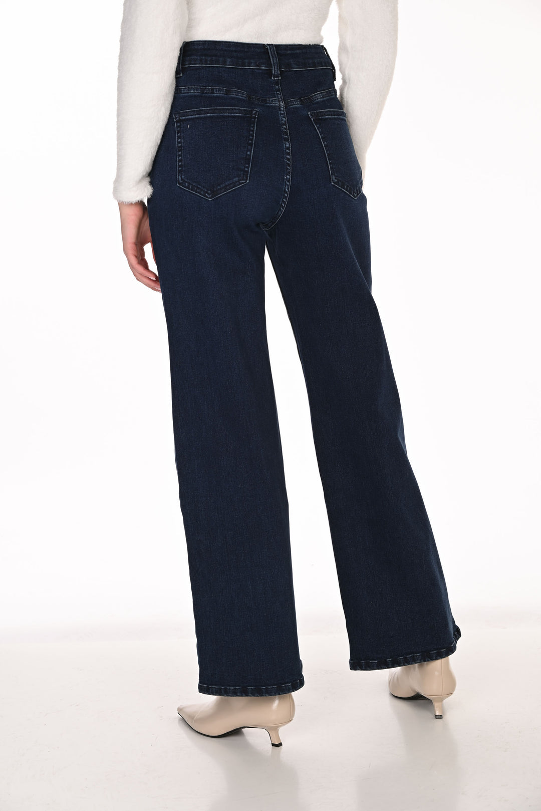 Wide Leg Denim Trousers