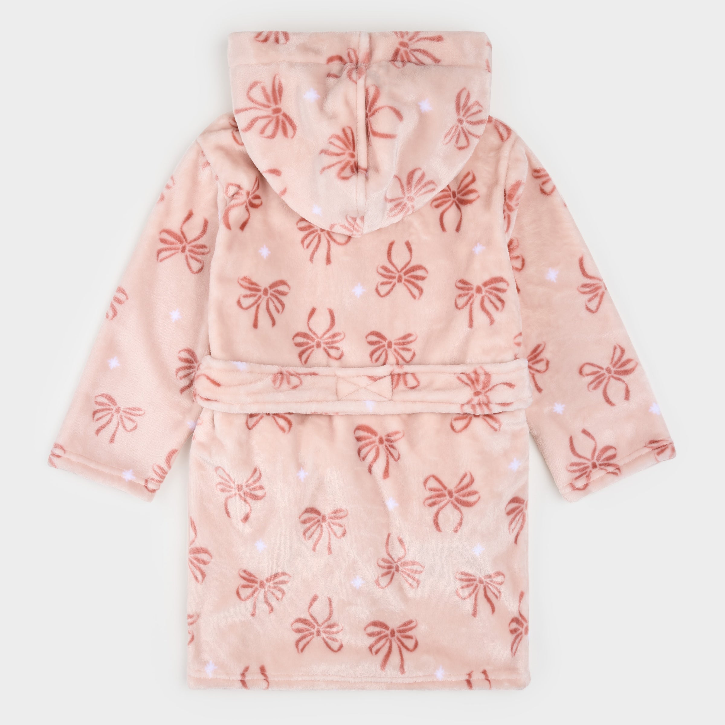 Ribbon Misty Pink Plush Robe