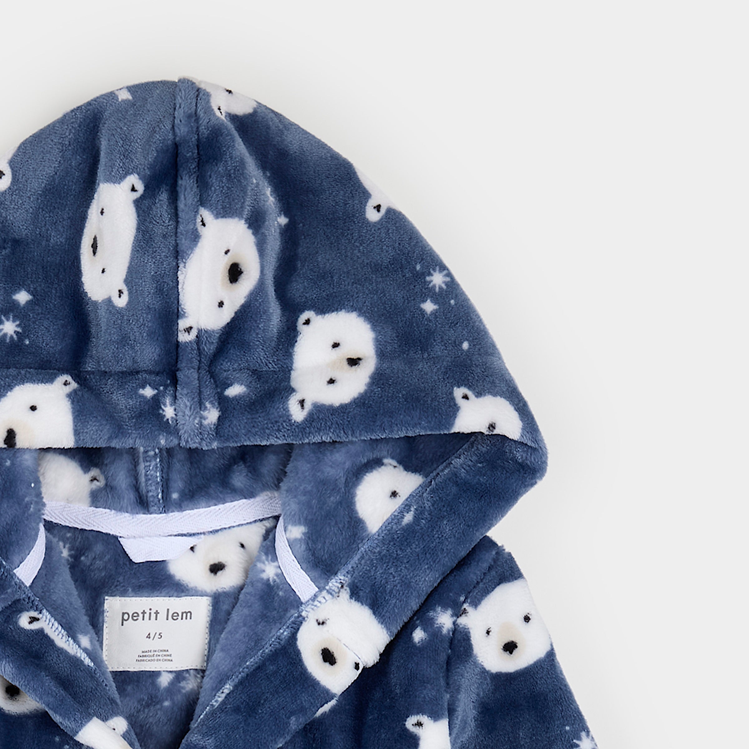 Polar Bear Fog Plush Robe