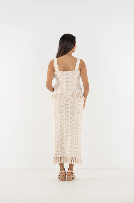 Capri Knit Set (Blanc Petals)
