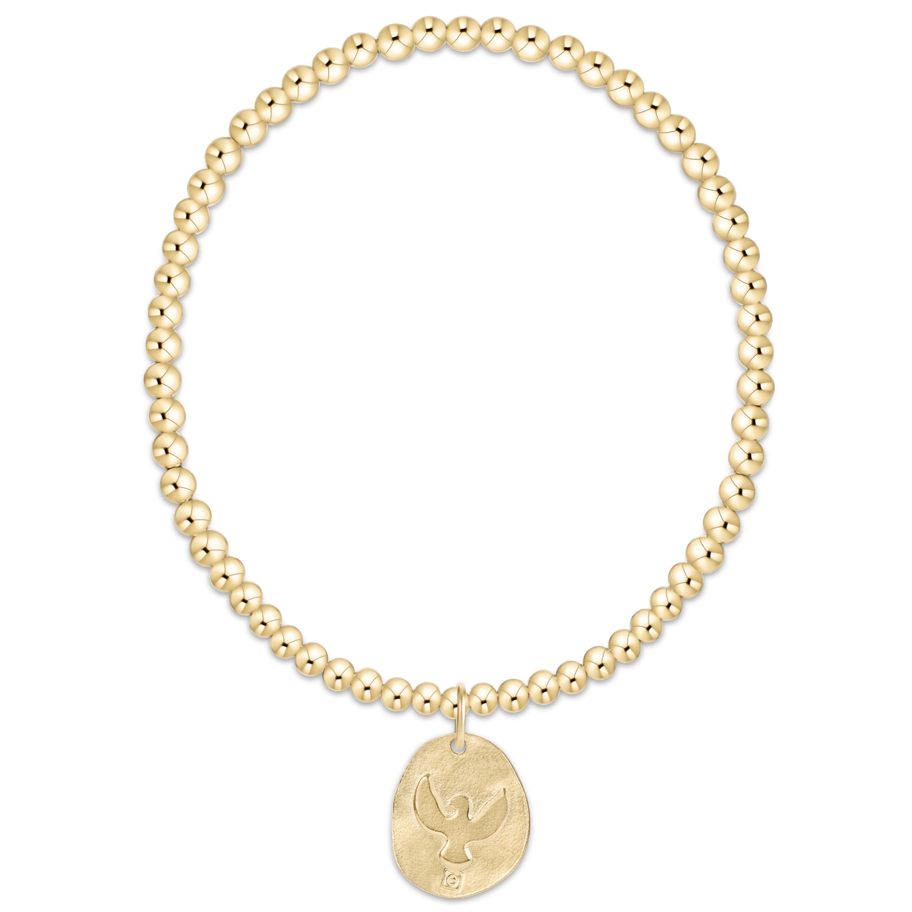 Classic Gold 3mm Bracelet -Inspire America Gold Disc