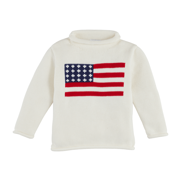 Flag Rollneck Toddler Sweater
