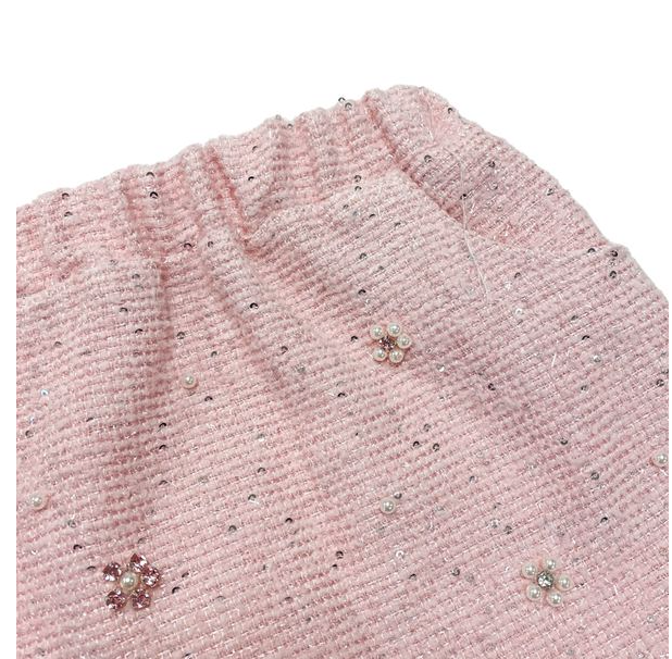 Floral Embellish Tweed Suit Outfit