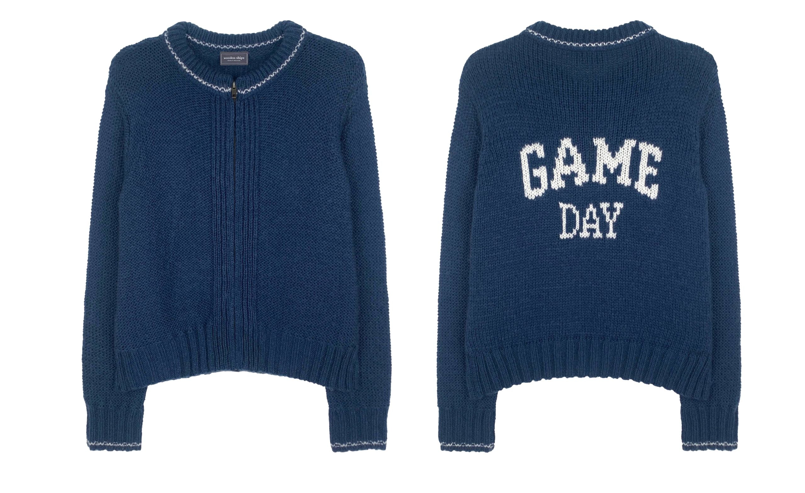 Game Day Back Zip Cardi Chunky