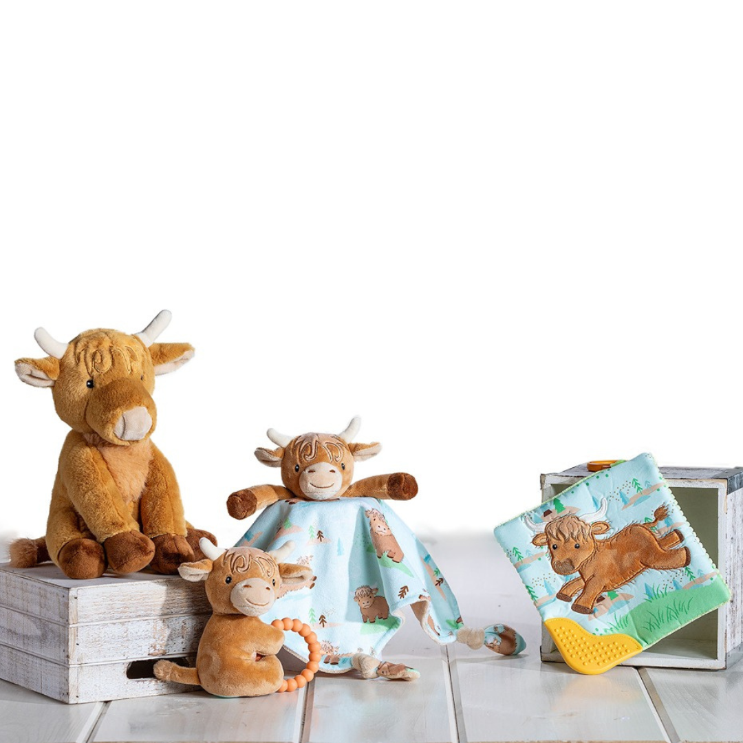 Hetty Highland Cow Crinkle Teether