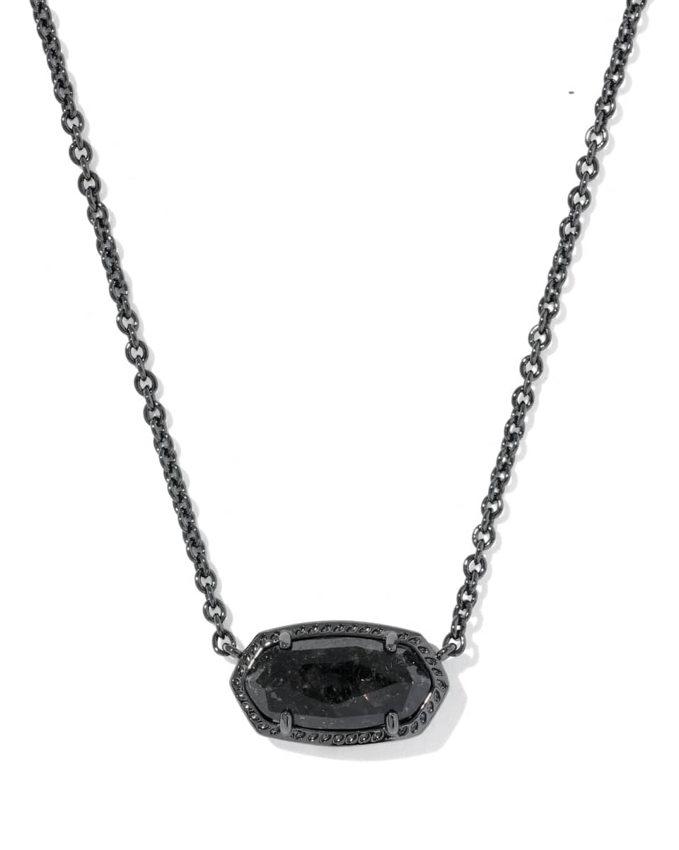 Elisa Gunmetal Boo Short Pendant Necklace