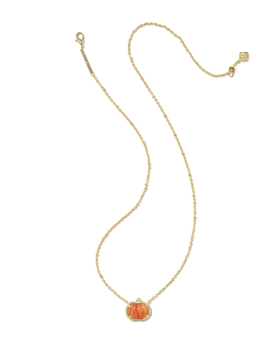 Pumpkin Gold Short Pendant Necklace