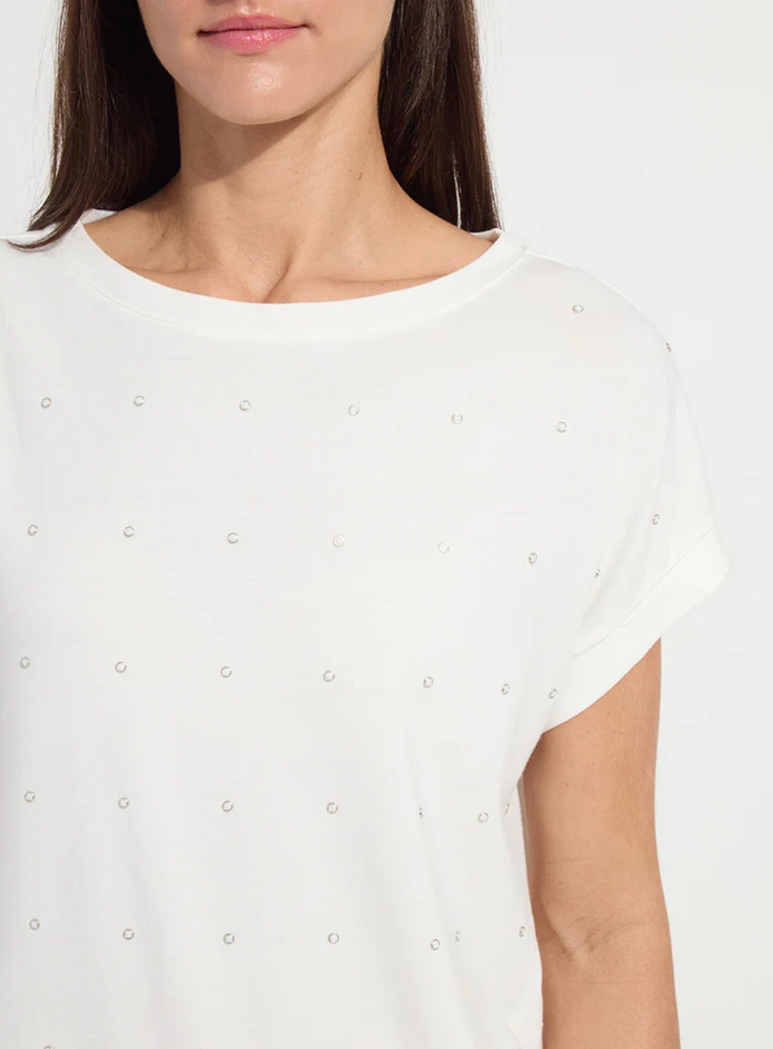 Nisha Metal Heatset Pearl Top