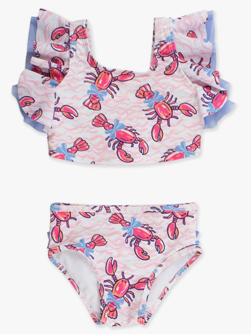 Pink Lobster Lagoon Butterfly Tankini