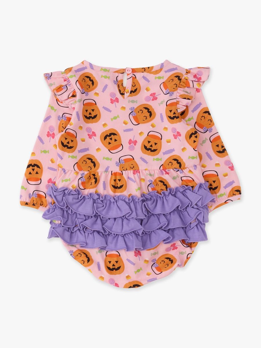 Pumpkin Boo Crew Flutter Bubble Romper