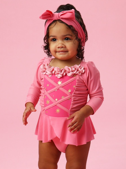 Royal Pink Princess Dress-Up One Piece Swimsuit