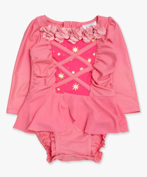 Royal Pink Princess Dress-Up One Piece Swimsuit