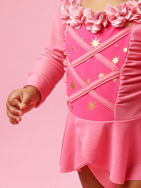 Royal Pink Princess Dress-Up One Piece Swimsuit