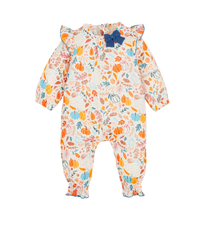 Pumpkin Floral One-Piece