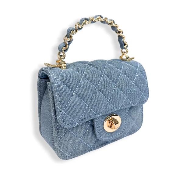 Sparkly Denim Quilted Purse