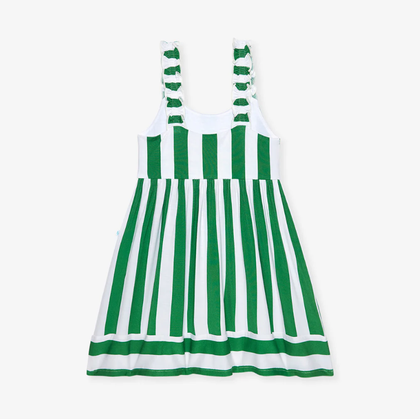 Strawberry Stripe Ruffled Strap Dress
