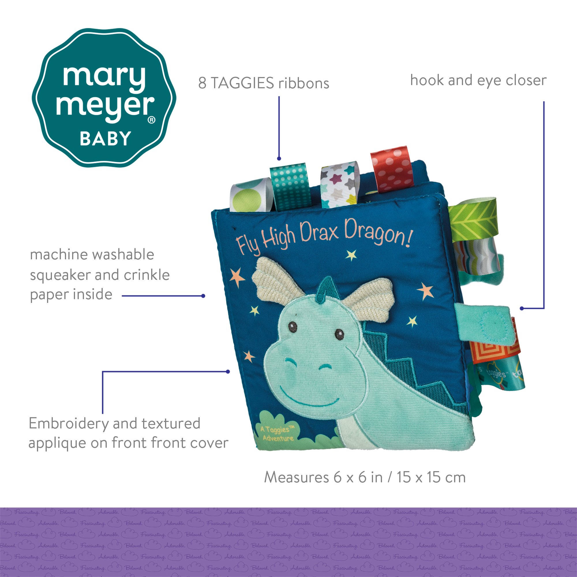 Taggies Drax Dragon Soft Book