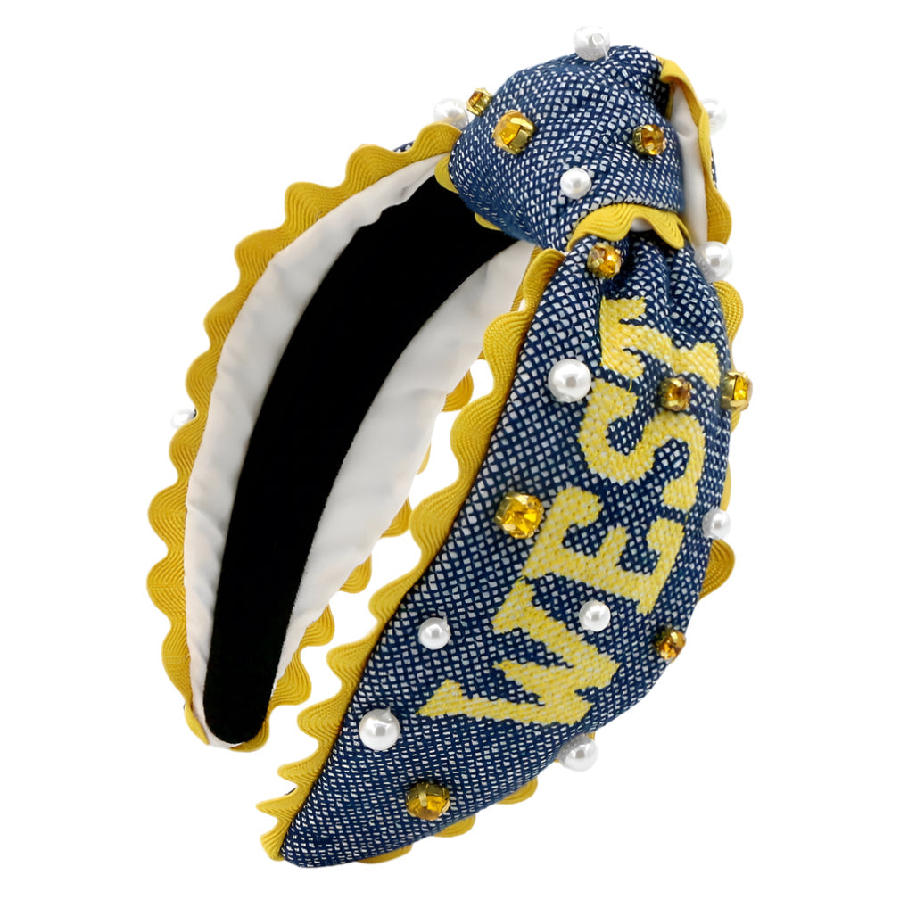 West Virginia Adult Size Cross Stitch Headband