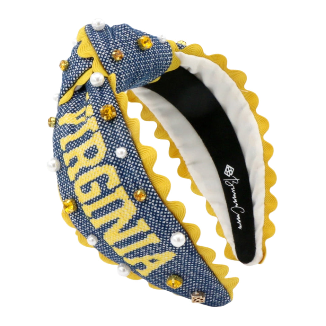 West Virginia Adult Size Cross Stitch Headband