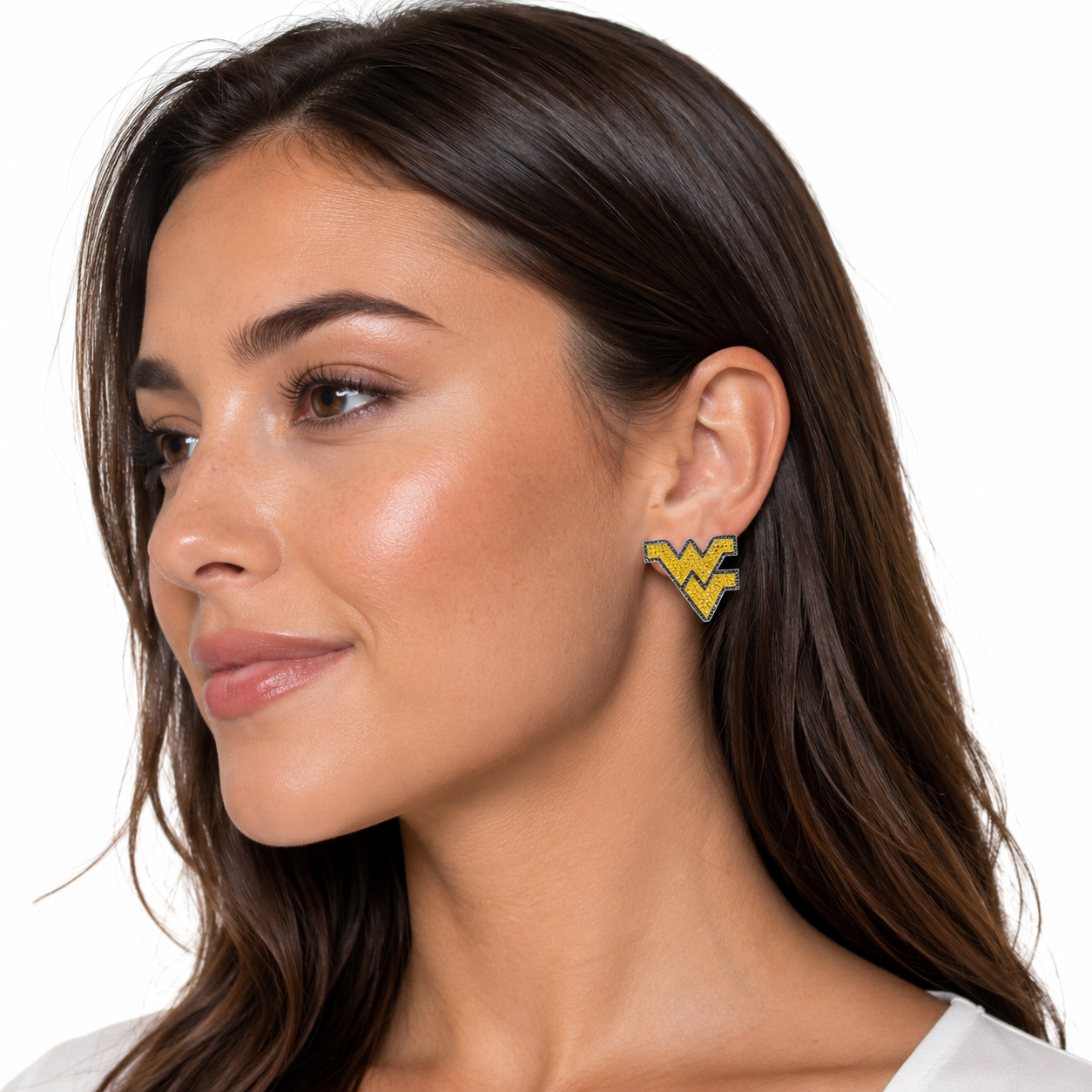 West Virginia Pavé Logo Studs