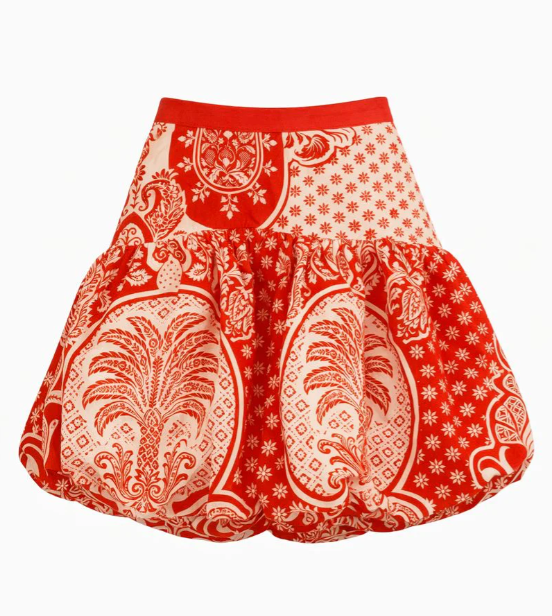 Willa Summer Punch Paisley Bubble Skirt
